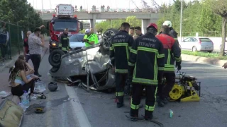 Kayseri'de kontrolden kan otomobil takla att: 2'si ar 4 yaral