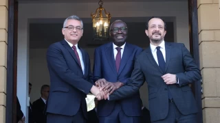 KKTC Cumhurbakan Erhrman ile GKRY Lideri Hristodulidis ara blgede grt 