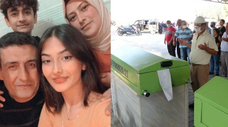 Kocası tarafından boğularak öldürülen anne ve çocukları toprağa verildi