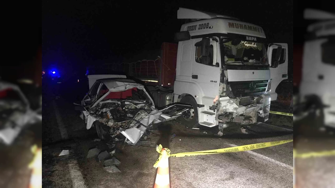 Konya'da tır ile otomobil çarpıştı: 1 ölü
