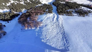 Palandöken'de çığ düştü