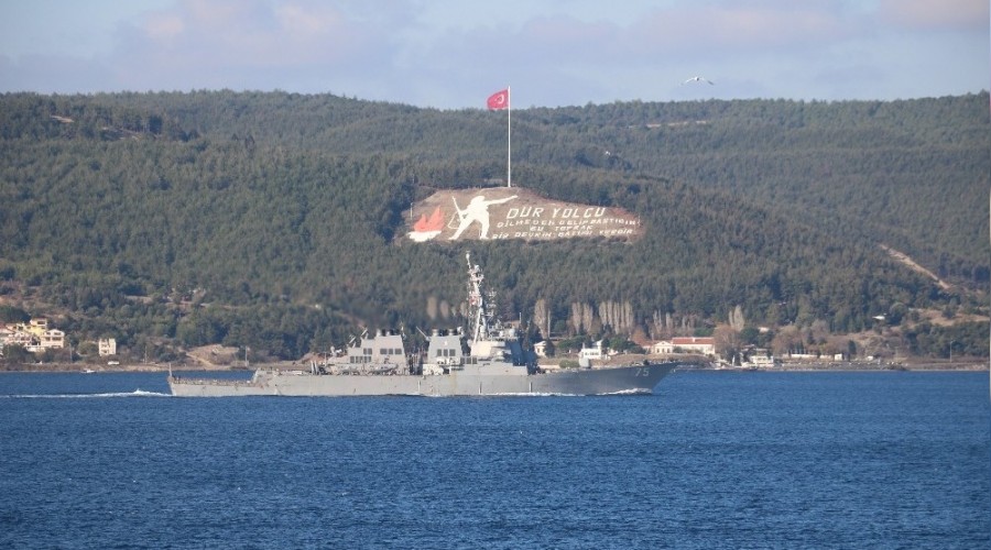 Sahil Güvenlik'ten ABD savaş gemisine yakın temas