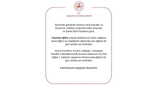 Sakarya'da bir ilçede taşımalı eğitime 1 gün ara verildi