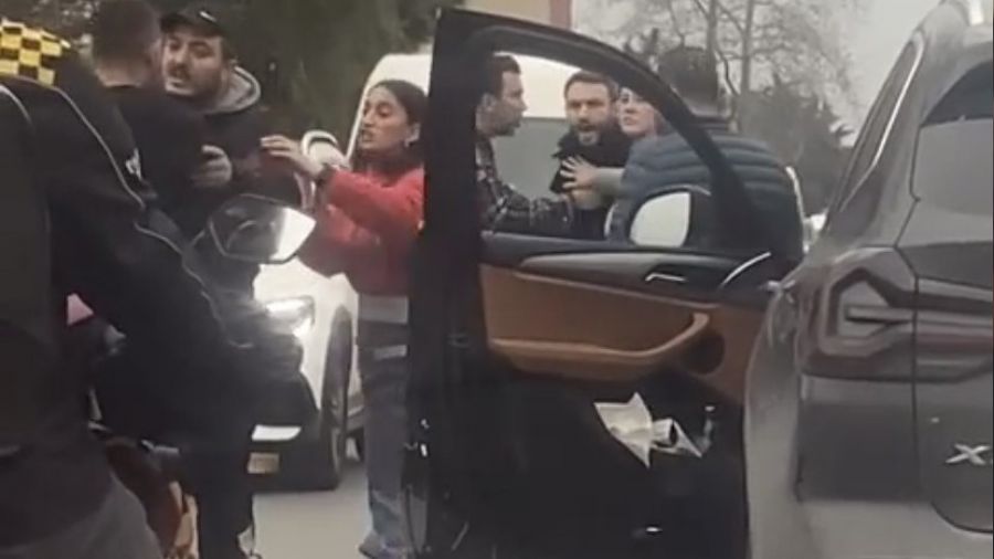 Sarıyer'de yol verme kavgası