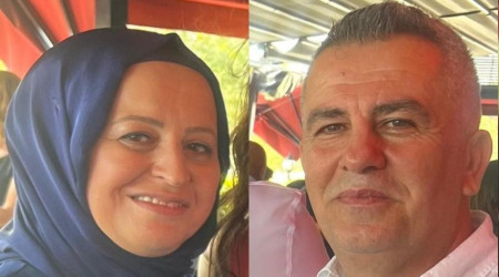 Selde ölen öğretmen çift yan yana toprağa verildi