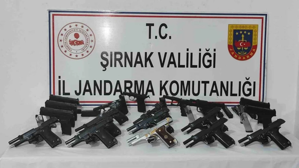 ��rnak'ta 3 t�r i�erisinde silah ve uyu�turucu ele ge�irildi