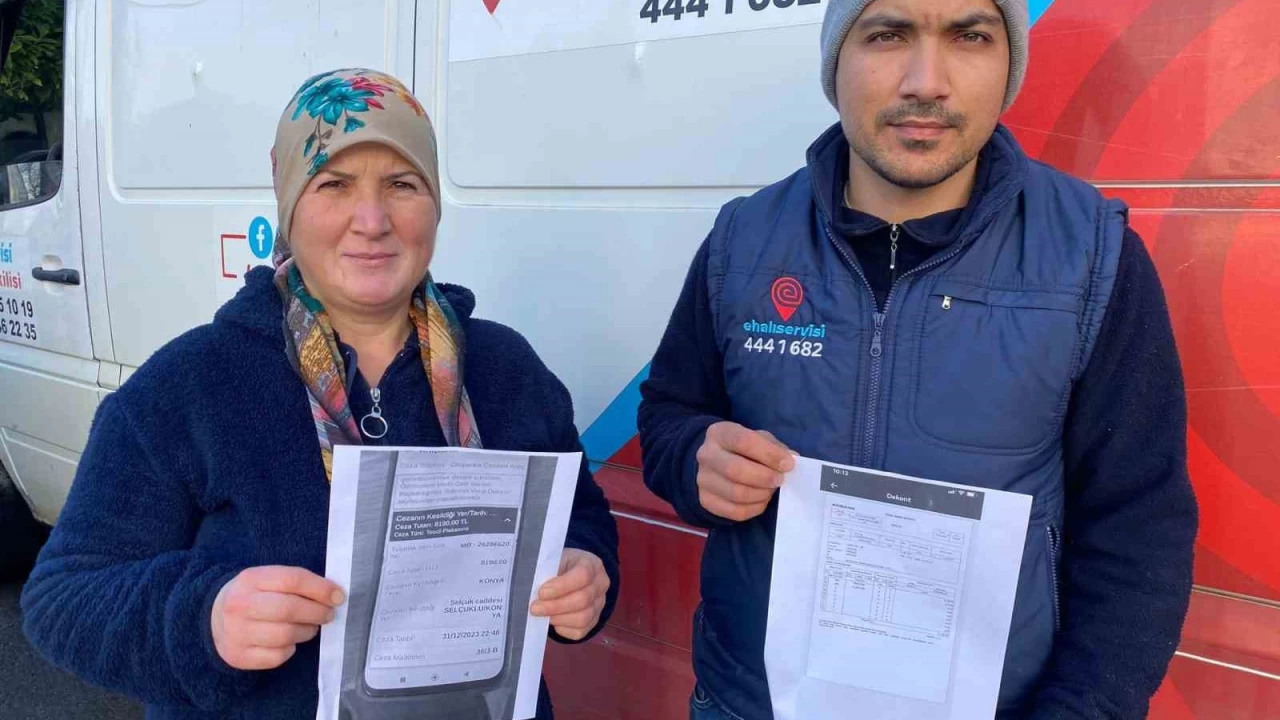 Tamire bıraktıkları araca trafik cezası geldi