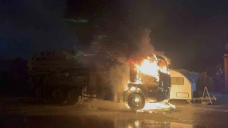 Tekirda�'da beton pompas� alev topuna d�nd�