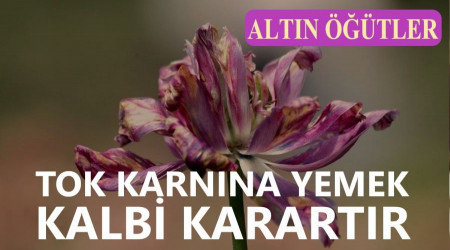 Tok karnna yemek kalbi karartr