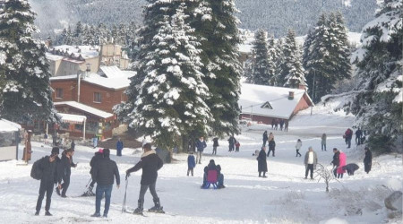 Uludağ'da kayak keyfi