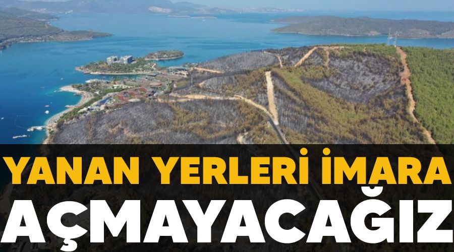 Yanan yerleri imara açmayacağız