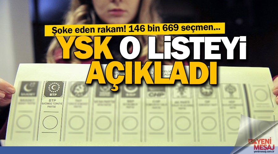 YSK o listeyi a��klad�! 146 bin se�men...