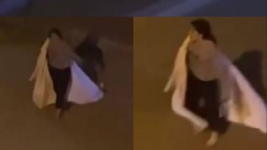 15 yalarndaki kz arafla sokakta 'Anne, anne' diyerek yrd