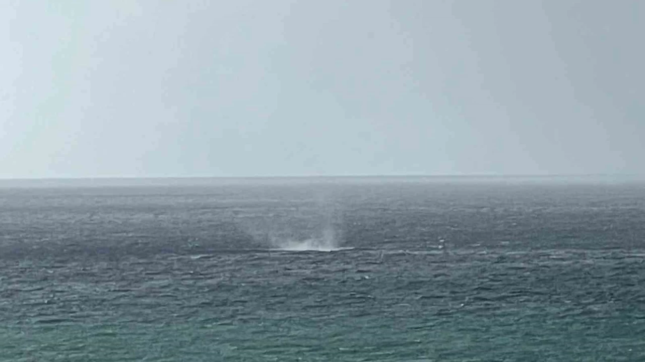 Alanya açıklarında oluşan hortum korkuttu