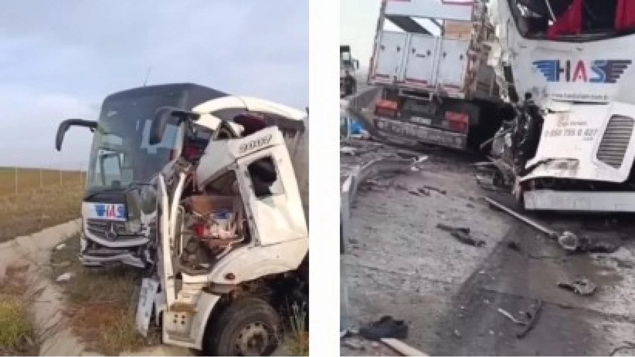 Ankara'da kamyon ile yolcu otobüsü çarpıştı: 1 ölü, 5 yaralı