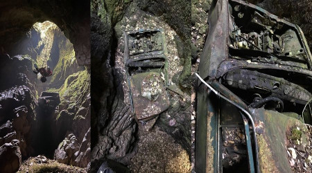 Antalya'da 50 metrelik mağarada Murat 124 bulundu
