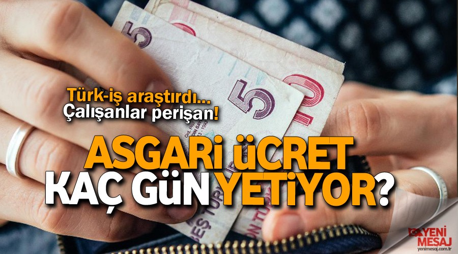 Asgari ücret 1 hafta yetiyor