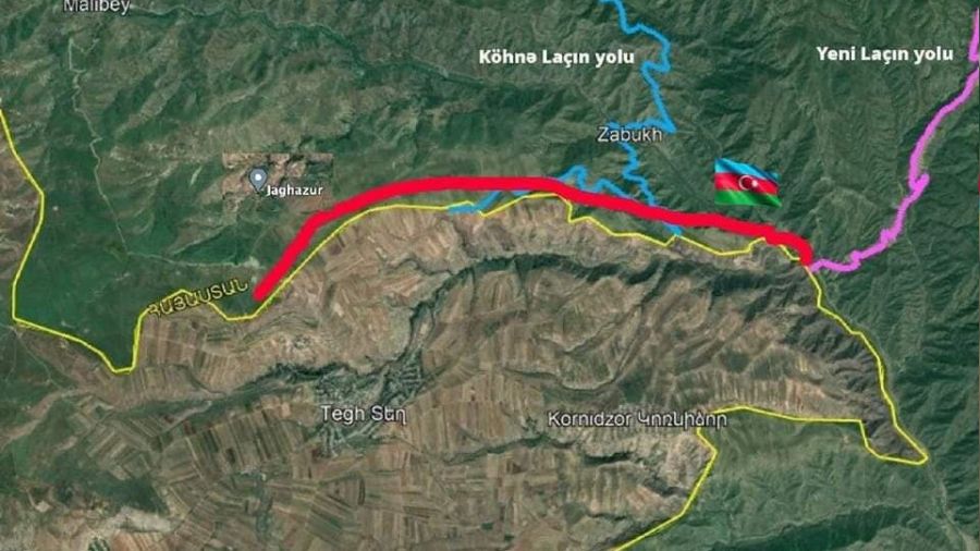Azerbaycan, Lan Koridoru'na snr kontrol noktas kurdu