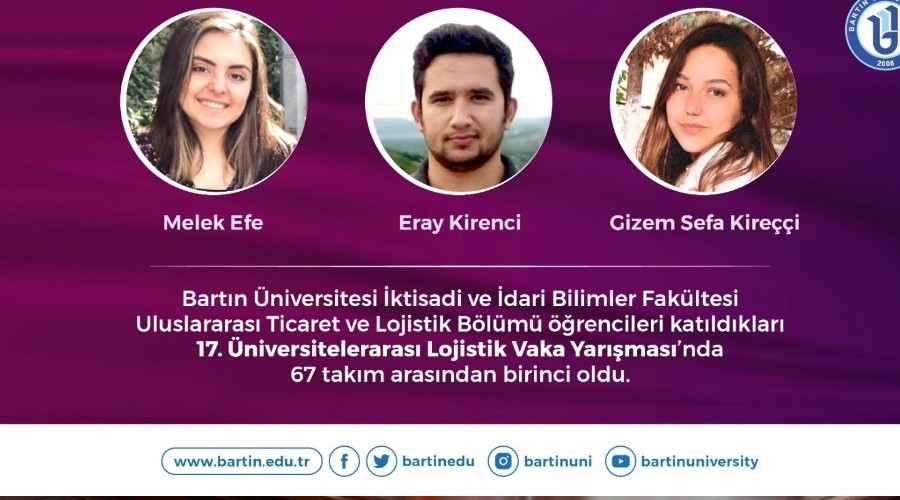 �niversiteleraras� Lojistik Vaka Yar��mas� birincileri 