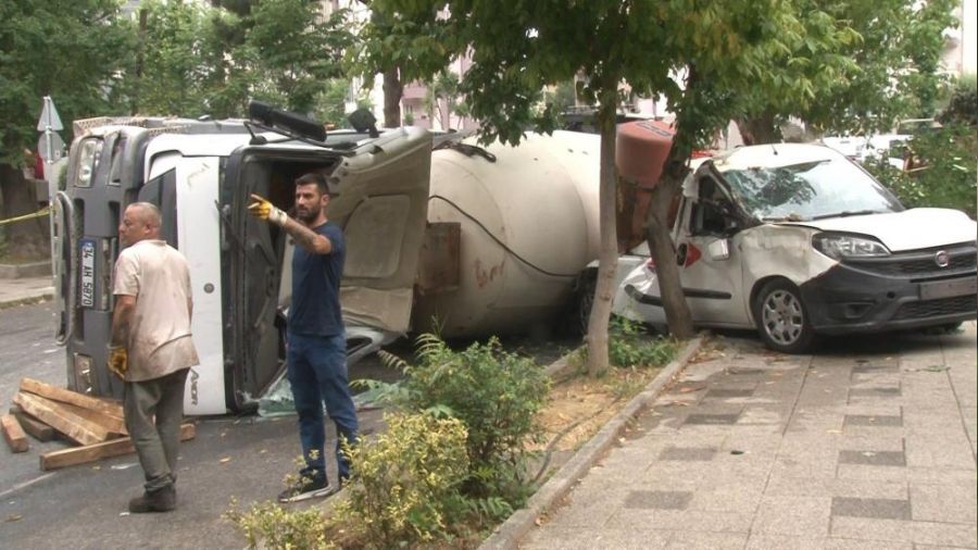 Beton mikseri ezdi geçti