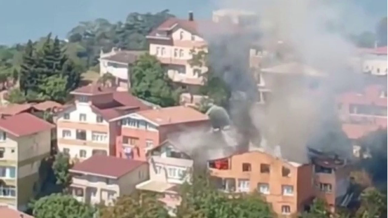 Beykoz'daki yangnda mahsur kalan 4 kii kurtarld