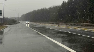 Bolu Da geiinde kar ya etkili oluyor