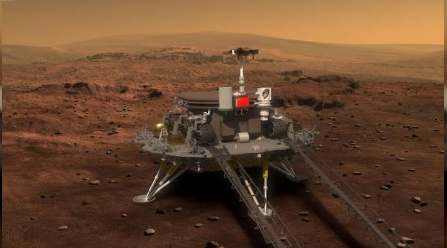 �in'in uzay arac� Zhurong, Mars'tan ilk foto�raflar� g�nderdi