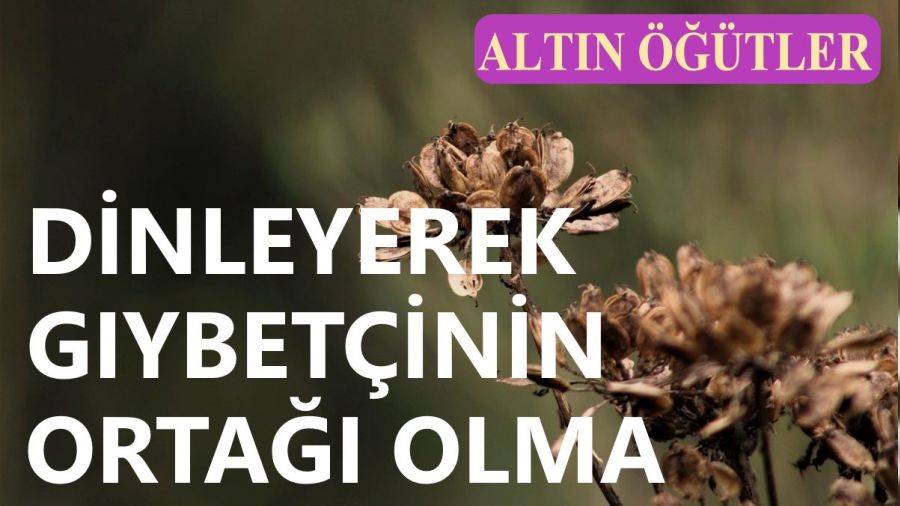 Dinleyerek gybetinin orta olma!