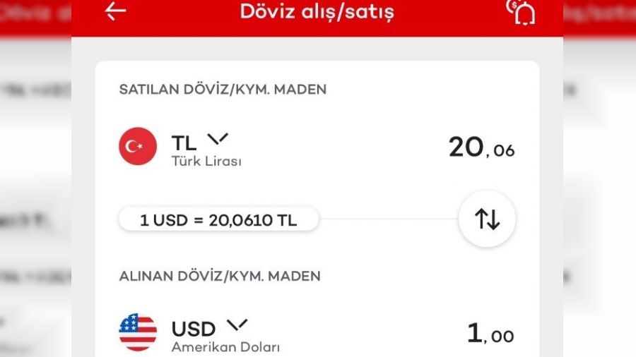Dolar bankalar�n sat�� kurunda 20 TL'yi ge�ti