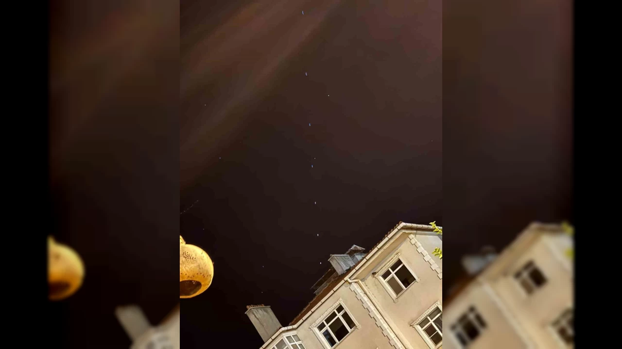 Elon Musk'ın Starlink uyduları Edirne semalarında görüldü