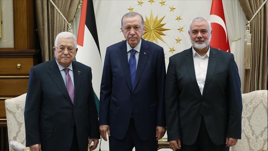 Filistin Devlet Başkanı Abbas ile Hamas lideri Heniyye Ankara'da anlaştı