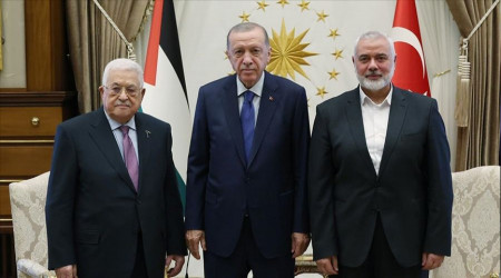 Filistin Devlet Başkanı Abbas ile Hamas lideri Heniyye Ankara'da anlaştı