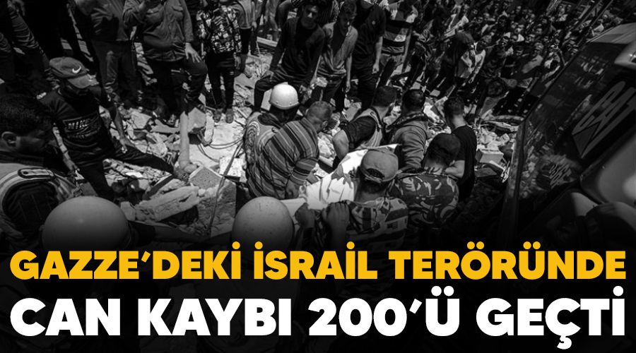Gazze'deki �srail ter�r�nde can kayb� 200'� ge�ti 