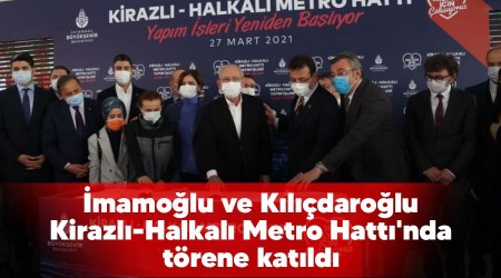 mamolu ve Kldarolu Kirazl-Halkal Metro Hatt'nda trene katld