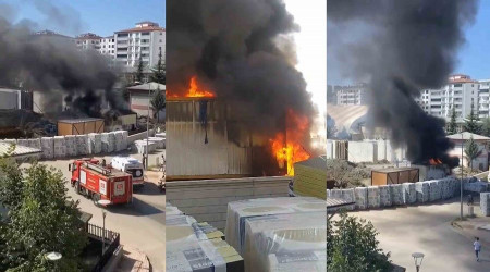 İmamoğlu'nun Elazığ'da yaptıracağı okulda yangın