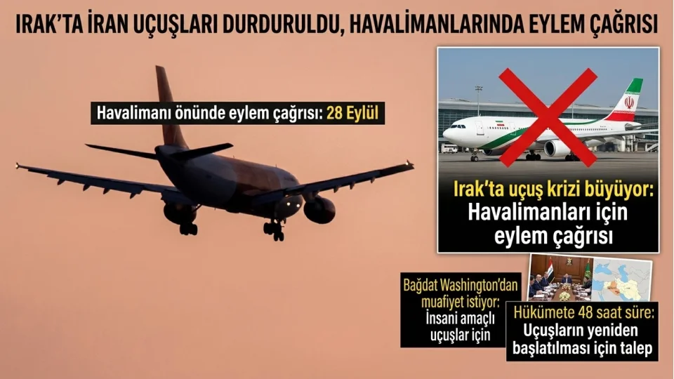 Irak'ta u�u� krizi b�y�yor: Havalimanlar� i�in eylem �a�r�s�