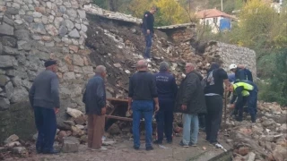 stinat duvar ykld, 6 yandaki Mihriban hayatn kaybetti