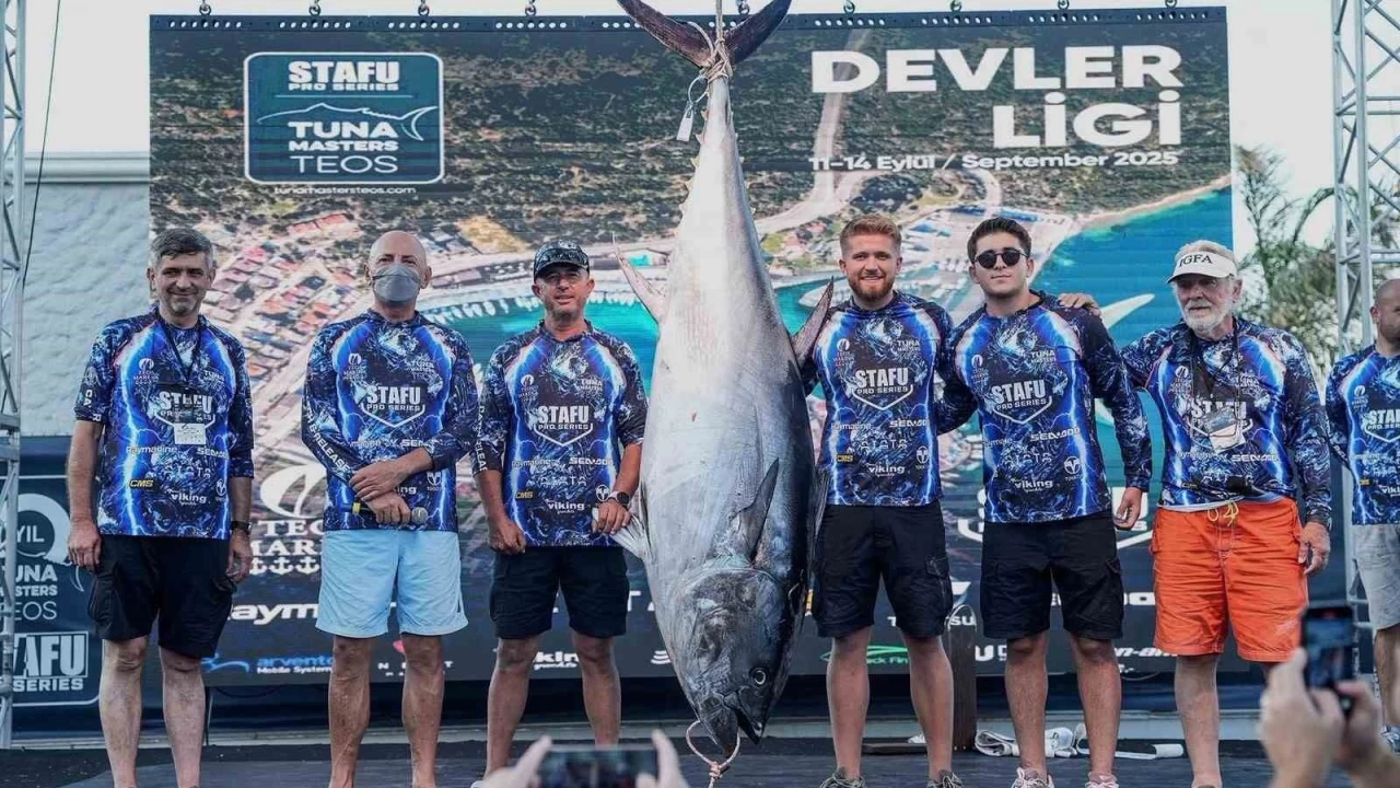 �zmir'de 185 kiloluk dev orkinos yakaland�