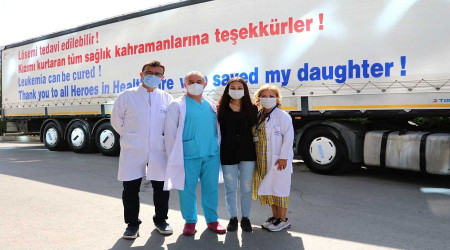 Kızı lösemiden kurtulan baba böyle teşekkür etti