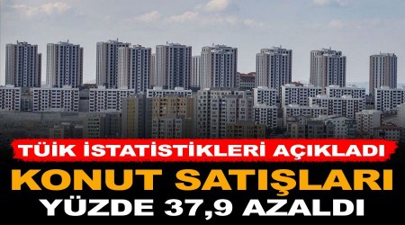 Konut satışları yüzde 37,9 azaldı