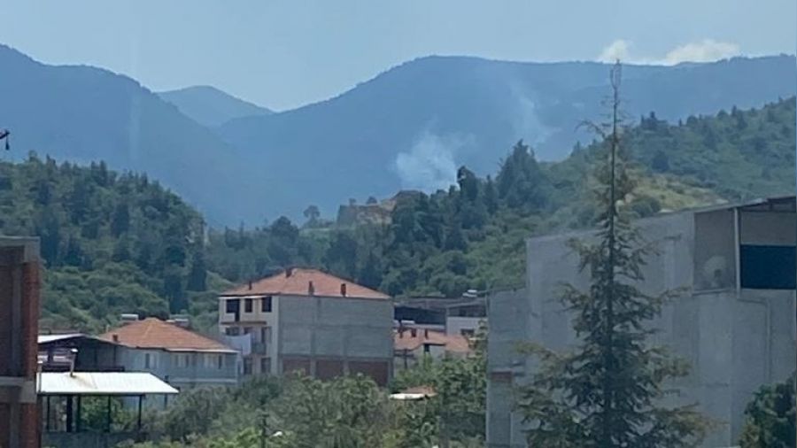 Manisa'da orman yangn, 1 hektar alan zarar grd