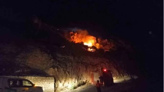 Mardin Kalesi eteklerinde kan yangn sndrld