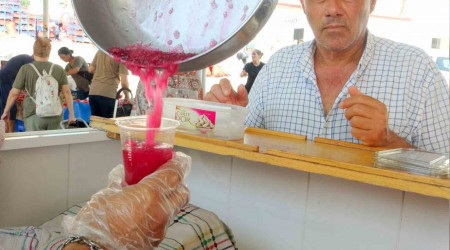 Muğla'da sıcaklara kar helvası ile çözüm