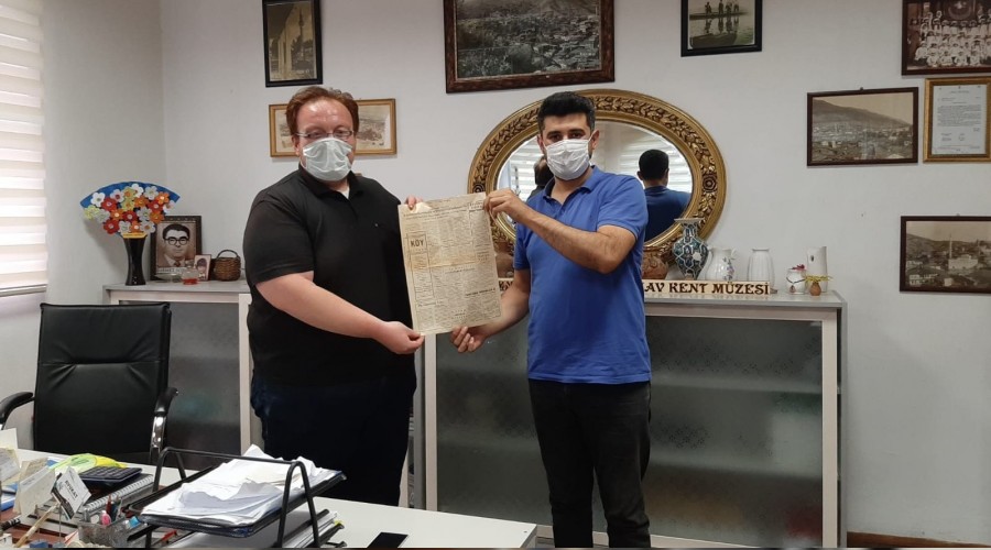 O gazete müzeye verildi