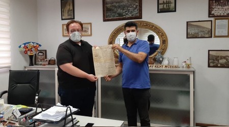 O gazete müzeye verildi