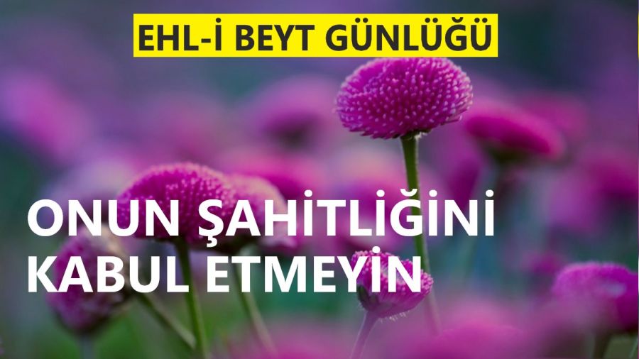 ‘Onun şahitliğini kabul etmeyin’