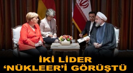 Ruhani ve Merkel 'nükleer'i görüştü