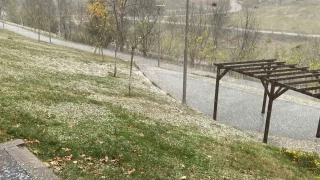 Samsun Kavak'ta fırtına ve dolu yağışı