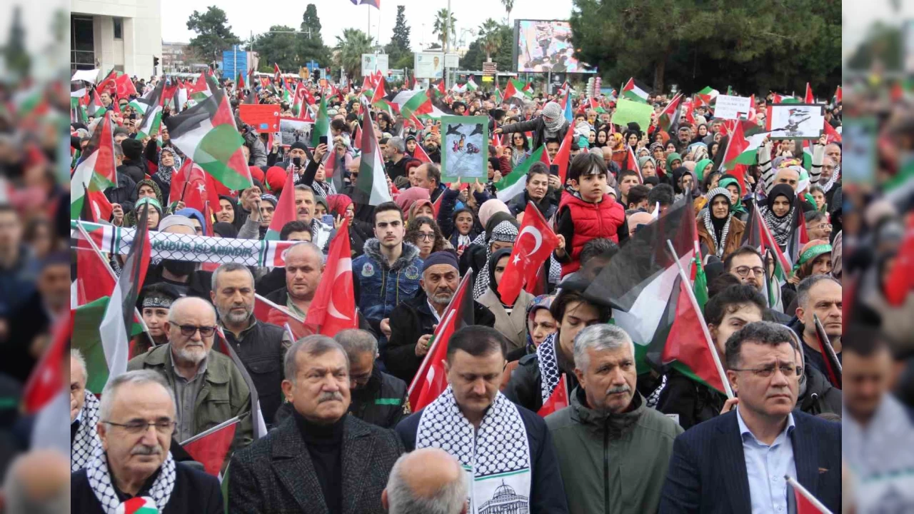 Samsun'da Filistin'e destek y�r�y��� yap�ld�
