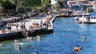 Scak havadan bunalan stanbullular Boaz'da serinledi